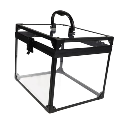 minkissy Elegant Transparent Jewelry Organizer with Lock Travel Cosmetic Case Makeup Purse with Lighted Mirror for Travel Home