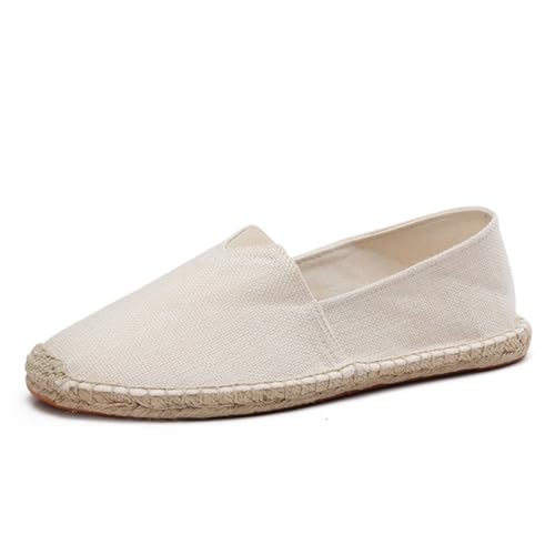 FANSU Uomo Espadrillas Donna Tinta Unita, Donna Classico Espadrillas, Tela Slip-on Piatto Espadrillas, Comodo e Traspirante Scarpe da Pescatore