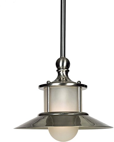 Quoizel Na1510Bn New England Mini Pendant Ceiling Lighting, 1-Light, 100 Watt, Brushed Nickel (8" H X 10" W) #TOP7