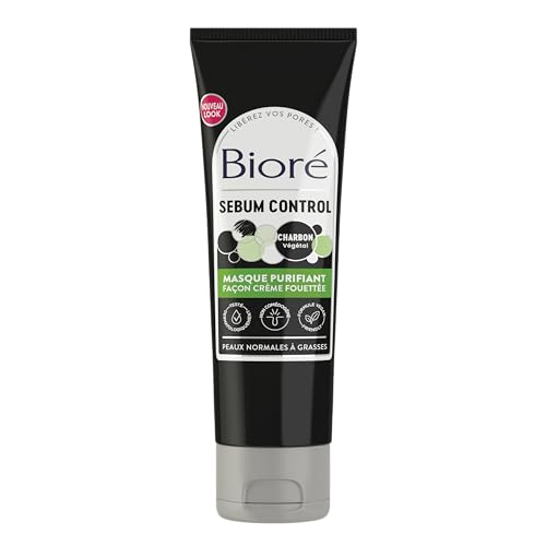 Bioré Masque Détox Purifiant Façon Crème Fouettée au Charbon 110ml