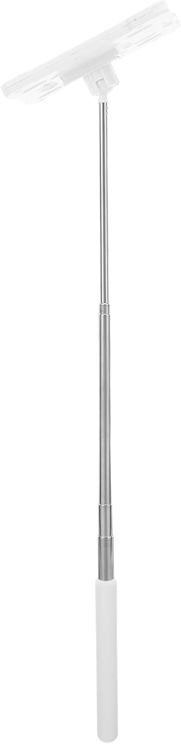 Telescopic Car Parking Swiping Stick with Magnetic Base White
