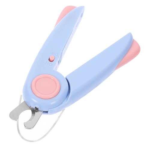 Milisten Tijeras para uñas de Mascotas automático Cochecito de Perro Sensor Perros Clavos cortauñas LED para Mascotas cortaúñas para Gatos de Interior Suministros para Gatos AbS Sky-Blue