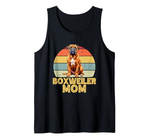 Boxweiler Mom Funny Retro Love My Mischlingshund Tank Top