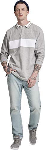 Urban Classics Rugby Panel Shirt T, Grigio