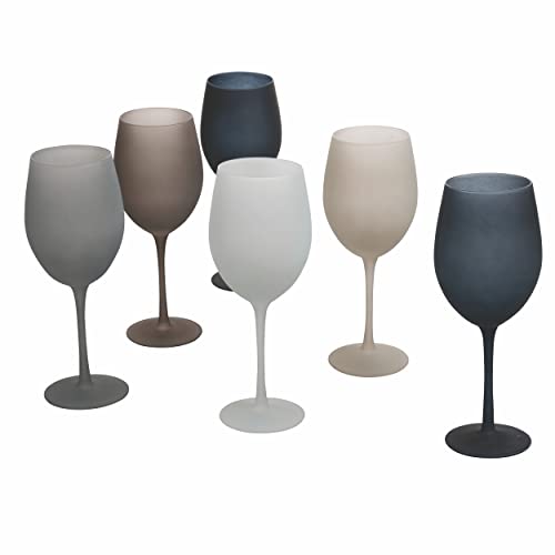 Happy Hour Stones Set 6 calici frosted in vetro 550 ml