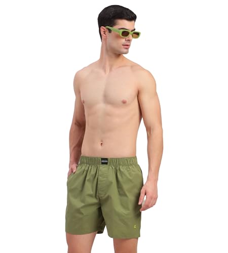Image of Freecultr Cotton Boxer Shorts for Men Dual Pockets Moisture Wicking Microfibre | Pack of 1 | Regular Fit | Breathable & Comfortable Half Short Pants Ultrasoft Waistband