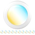 Sunco 10 Pack 5/6” LED Disk Lights Flush Mount Ceiling Light Fixture Recessed, 3000K/4000K/5000K/6000K/6500K Selectable, 15W, 1050LM, Dimmable Low Profile Surface Mount - ETL