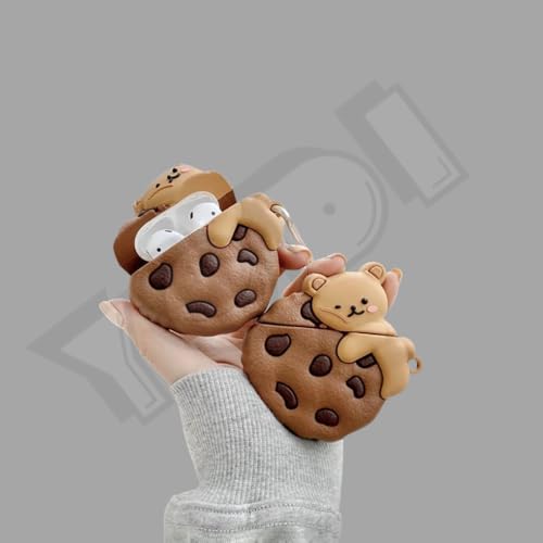 Image of YODI Case Cover for Airpods Pro|Pro 2|Airpods Pro 3|Airpods 4 Pouch, Silicone Cases with Cleaner Kit 360 Drop Protection,Shock-Resistant ((Cookie BERE), Airpods Pro /Pro 2)