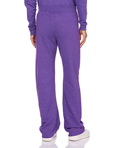 Hanes Women's Ecosmart Open Bottom Leg Sweatpants,Violet Splendor Heather,Large #TOP3