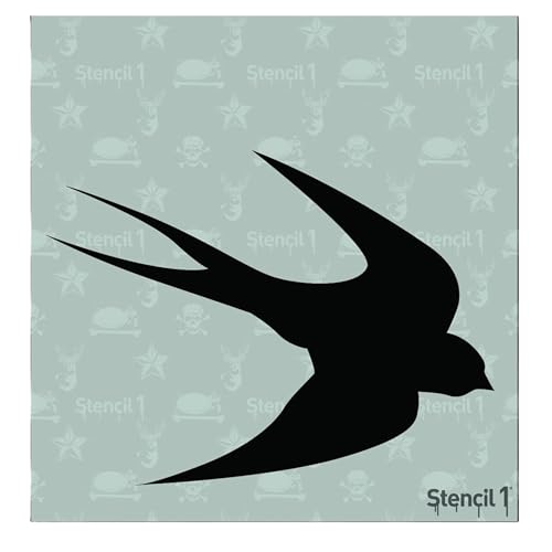 Pochoir tatouage oiseau acrylique Stencil1 pour réussir son body painting
