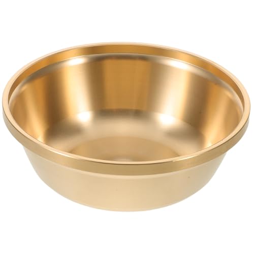 Durata e purezza: realizzato in ottone robusto, resiste all'ossidazione, garantendo che l'acqua rimanga pulita e che la ciotola mantenga la sua bellezza, ciotola decorativa in metallo, ciotola del tempio cinese