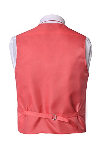Men's Premium Solid Vest - Necktie – Bow Tie - Pocket Square 4 Piece Set for Suits & Tuxedos2