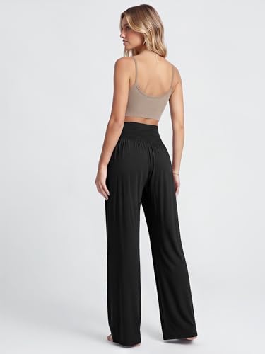Image of ODODOS Women's Wide Leg Palazzo Lounge Pants with Pockets Light Weight Loose Comfy Casual Pajama Pants-26 /28 /30 inch /32 inch Inseam