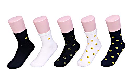 5 Pairs Womens Crew Socks Women Casual Nolvety Funny Cute Socks