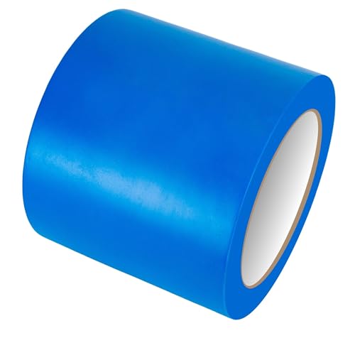 Image of GTSE 4 inch x 108 ft Blue PVC Vinyl Floor Tape, 12 Rolls, Safety Marking Tape, 6 mil Thick, Suitable for Dance Floors, Gyms, Warehouses, Sports Facilities