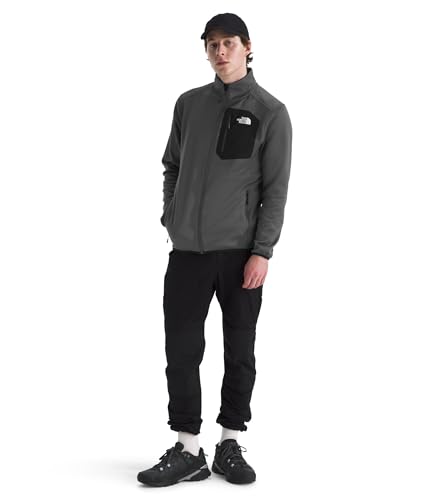 Image of THE NORTH FACE Men's Crest Full Zip Jacket | Water Repellent Fleece Coat, Double Layer Stand Collar & Zip Hand Pockets
