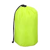 uxcell 5.1x8.1x9.8 Stuff Sack, Nylon Water Resistant Portable Drawstring Dust Flap Bags Stuff Sack Ultralight Dry Bag for Camping Hiking Backpacking Traveling, Fluorescent Green