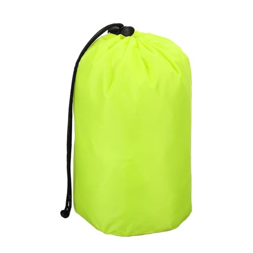 uxcell 5.1x8.1x9.8 Stuff Sack, Nylon Water Resistant Portable Drawstring Dust Flap Bags Stuff Sack Ultralight Dry Bag for Camping Hiking Backpacking Traveling, Fluorescent Green
