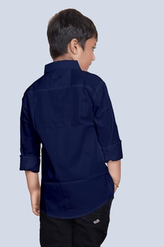 Image of Boys Solid Casual Shirt in Cotton Fabric