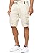 Produktbild Indicode Herren Monroe Cargo Cargo-Shorts inkl. Gürtel | Bermuda Männer Sommerhose aus Baumwolle Fog M
