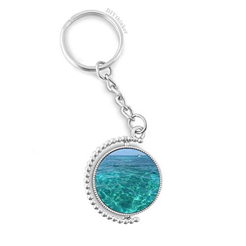 Porte-clés rotatif science de l'eau ocean nature 1,2x3,5 pouces multicolore
