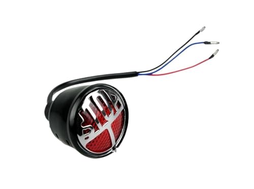 Feu arriere d'arret moto double intensite avec support de plaque metal pour cruiser et custom