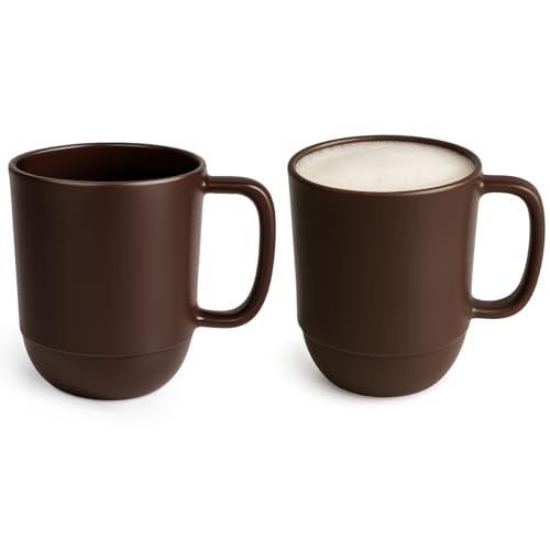 Pack 2 Mugs de Plástico Inquebrantable 12 oz Chocolate