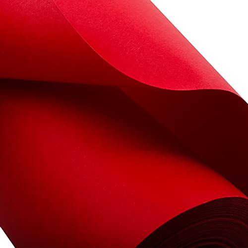 Kraft Wrapping Paper Roll,100 Feet Recycled Kraft Paper for Packing, Moving, Gift Wrapping, Postal, Shipping, Parcel, Wall Art, Crafts, Bulletin Boards, Floor Covering(11 inch x 100 Feet) (Red)
