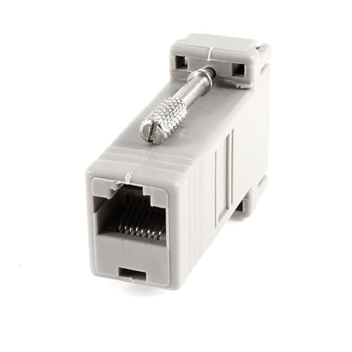 Adaptador uxcell RJ45 a DB9 Hembra 9 Pin 1pc miniatura 5