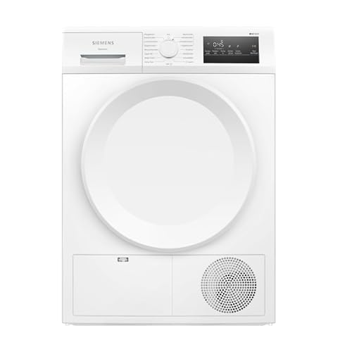 Siemens WT43H004, iQ300, Wärmepumpen-Trockner, 8 kg, autoDry, super40-Programm, 65 dB, Touch LED-Display, softDry, Outdoor-Programm, easyClean-Filter, Kindersicherung, Weiß