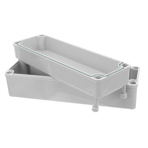 LOORGVEL Caja de Conexiones Eléctricas Exterior Resistente Intemperie Caja Eléctrica de ABS 250X80X85 MM para Proyectos Electrónicos y Bricolaje en Jardín Patio o Terraza Gris