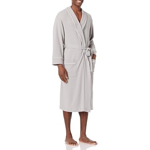 Amazon Essentials Men's Lightweight Waffle Robe Cover