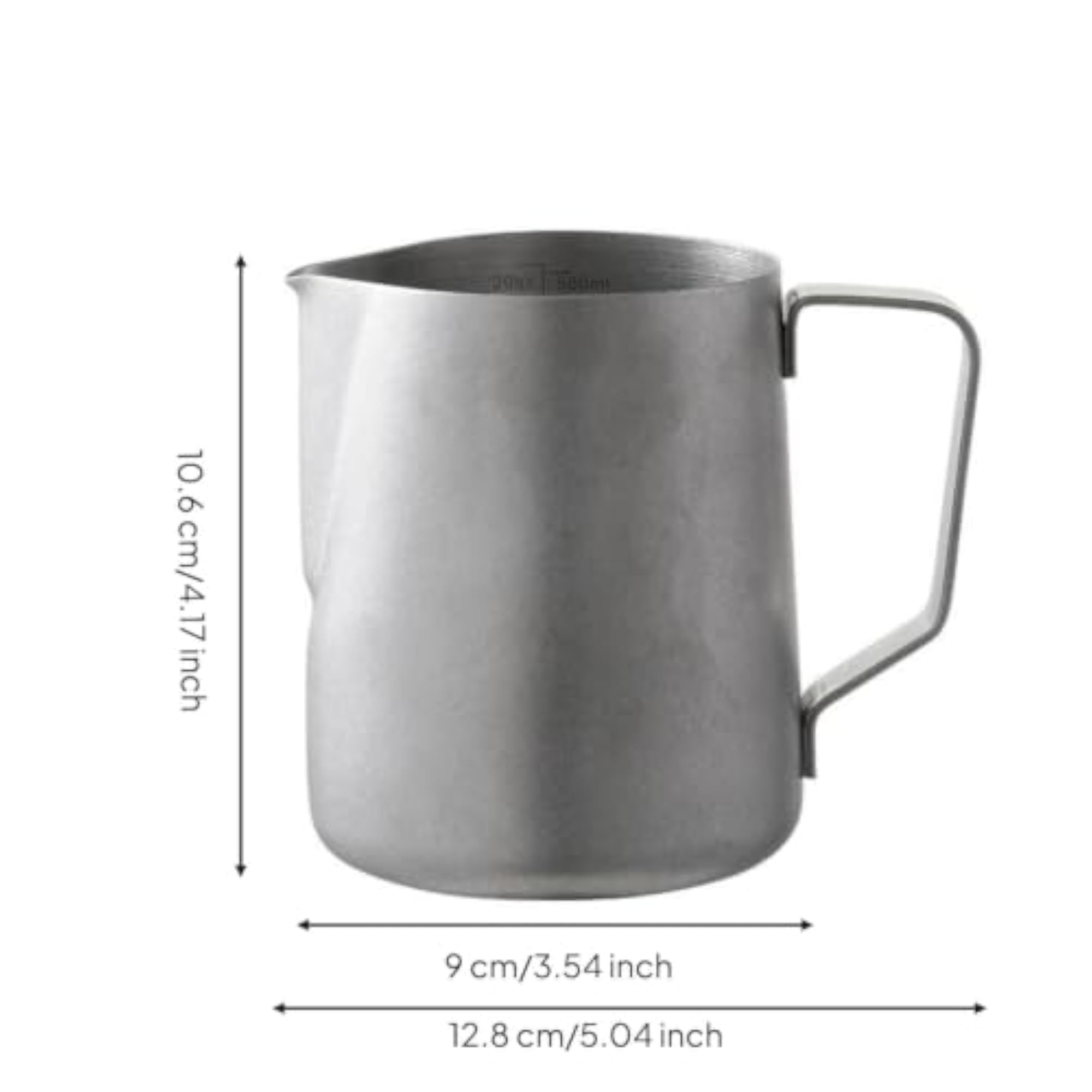 Coffee Foaming Pitcher, Stainless Steel Milk Foaming Jug