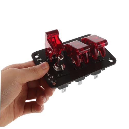 Interrupteur à bascule étanche 12V rouge pour panneau 3 positions de commande de bateau