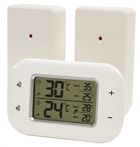 Amazon.co.jp: EMPEX ツインワイヤレス温度計 TD-8401 ホワイト 本体