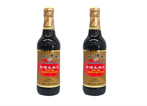 Pearl River Bridge Golden Label Superior Light Soy Sauce 16.9 fl. oz x 2 Bottles