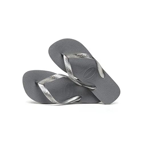 Chinelo Top, Havaianas, Adulto Unissex, Cinza Aço, 37/38
