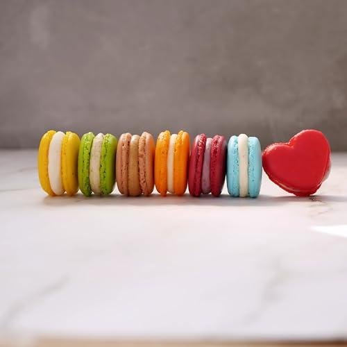 Macarons Mix - French Cookies - Baked Upon Order Macaroons with Recipe from France - Fresh Macarons Handcrafted by French Chefs - Gluten-free - Assorted Flavors (12 Macarons)