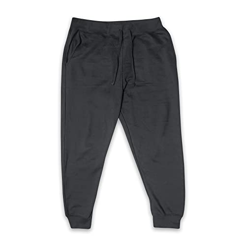 D&H Clothing UK Premium Fleece Jogging Bottoms Mens Slim Fit Sweatpants Jog Pants XL Black - Image 5