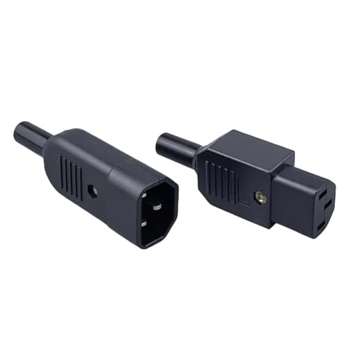 Plug de cable de alimentación AC hembra IEC BK para sustitución de conectores rectos 5