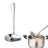 Ein Saucenlöffel Mit Ausguss,Suppenkelle Edelstahl,Soßenkelle,18.5 Cm Saucenlöffel Zum Servieren Von Suppen, Bratensoßen Und Saucen Usw