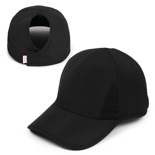 Image of Ponyflo Womens Active Open Back Ponytail Baseball Cap