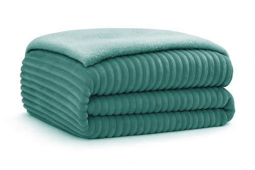 Image of VAS COLLECTIONS Ultra Soft Baby Blanket | Flannel + Sherpa | 2-Layer All-Season AC Sheet for Newborns (0-24 M) - Green
