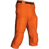 CHAMPRO Goal Line Polyester/Spandex Football Game Pant Orange