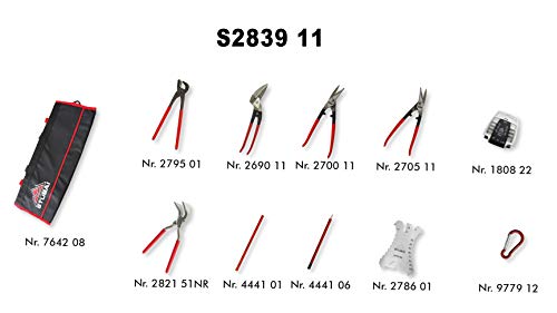 Outils de ferblantier STUBAI anti-bavure avec pince 45° et cisailles G/D - 7