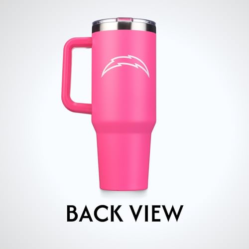 Image of The Memory Company Officially Licensed NFL - Los Angeles Chargers 40oz Pink Game Day Tumbler with Team Logo