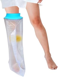 Waterproof Leg Cast Cover for Shower Bath, Adult Full Leg Cast Shower Protector, Watertight Seal Cast Cover Leg for Knee Foot Ankle, No Mark on Skin Reusable