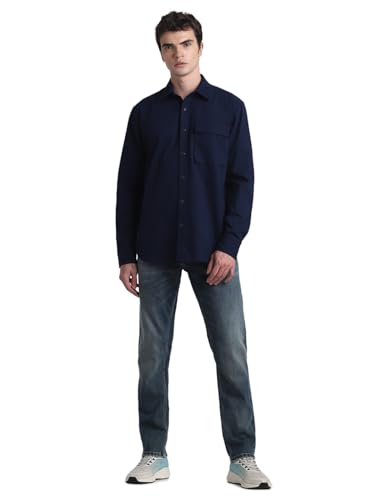 Image of Jack & Jones Men's Cotton Solid Regular Fit Shirt
