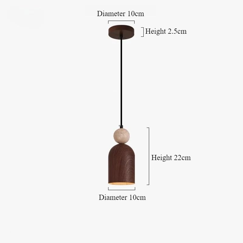 Lampe suspendue rétro jaune solution gain de place pour table de chevet salon - 5