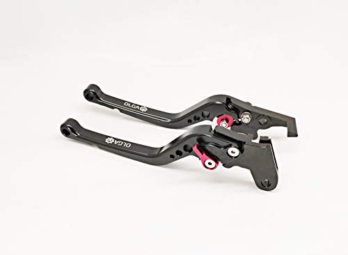 Image of OLGA Apache RTR 160 180 200 Adjustable Brake Clutch Lever (Black)